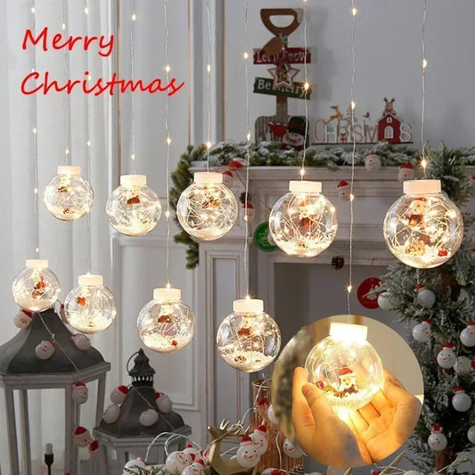 Christmas curtain lamp set
